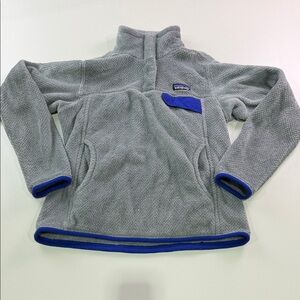Patagonia Polartec Gray and Blue Fleece Pullover